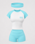 3 Piece Summer Short Set- Blue