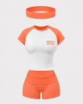 3 Piece Summer Short Set- Orange
